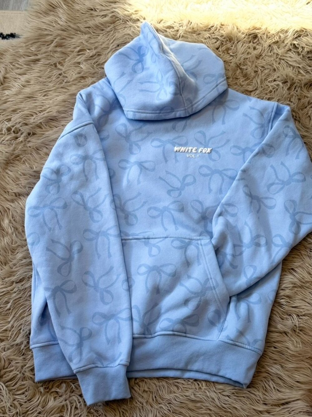 White Fox Boutique "Vol. 1" Bow Print Oversized Hoodie